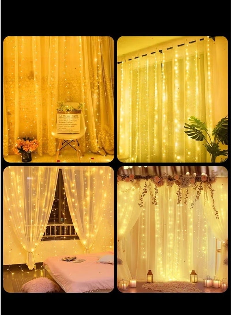 Ramadan Decorations Lights - 2M String Lights with 200 Warm White LEDs, Ramadan Decorations Curtain Lights, USB/Battery Operated with Remote for Living Room & Bedroom - Image 5